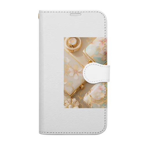 小物入れ、可愛い　なでしこ1478 Book-Style Smartphone Case