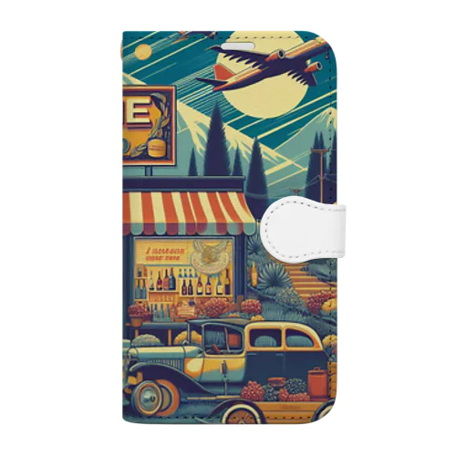 Retro Snow Mountain Wine Book-Style Smartphone Case