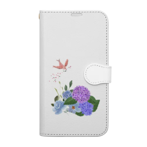 紫陽花とカッコウの舞 Book-Style Smartphone Case