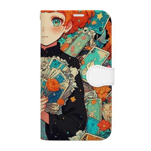 トランプ占いの少女 アメジスト 2846 Book-Style Smartphone Case