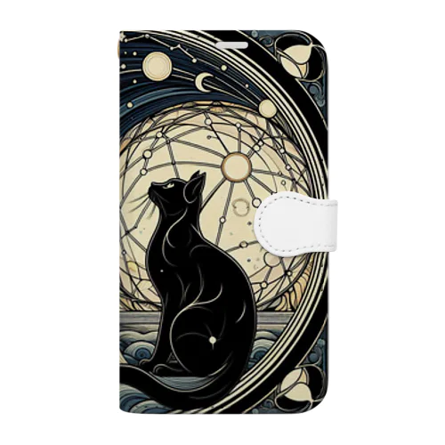 Segno＊月と黒猫＊星座を探して Book-Style Smartphone Case