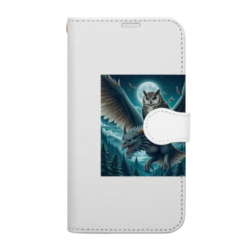 フクロウがドラゴンに乗って大冒険中🦉🐉 Book-Style Smartphone Case