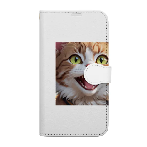 かわいい！！猫 Book-Style Smartphone Case