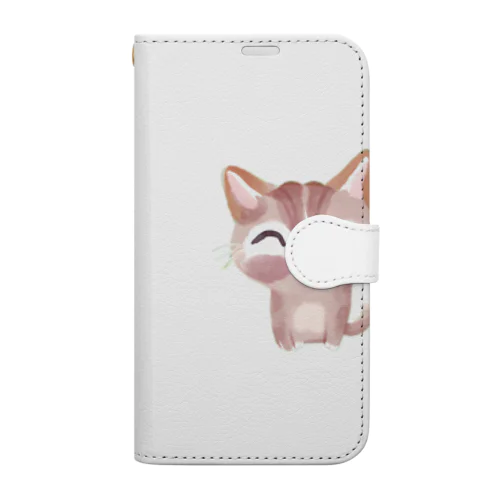 猫の癒し Book-Style Smartphone Case