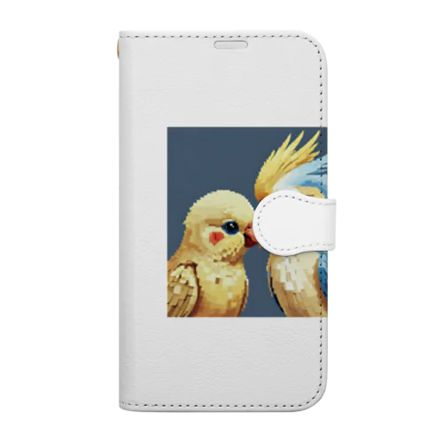 オカメインコとセキセイインコ Book-Style Smartphone Case