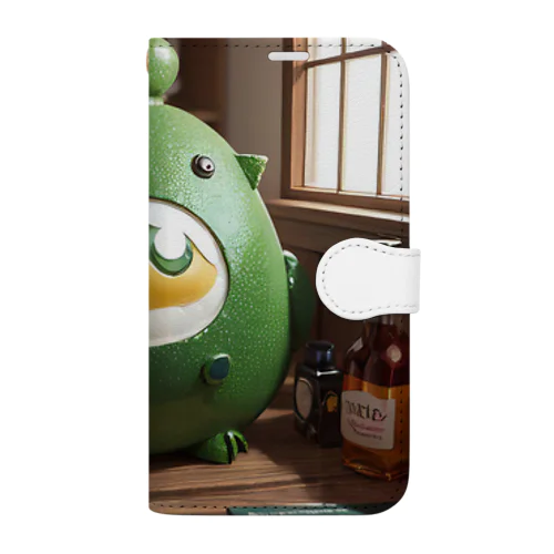 モンスターフィギュア　グリーンエッグ Book-Style Smartphone Case