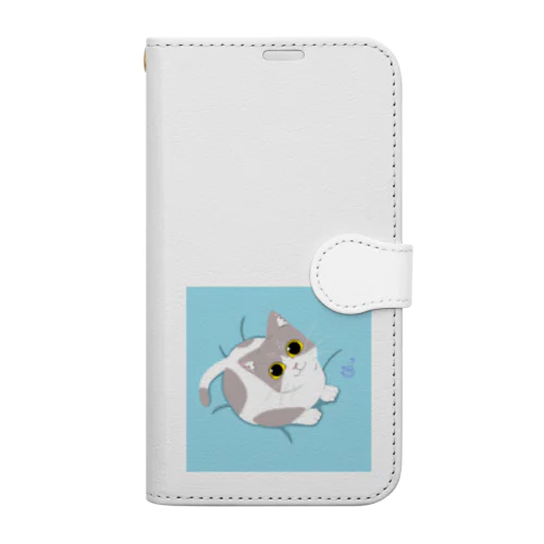 見上げるにゃんこ Book-Style Smartphone Case