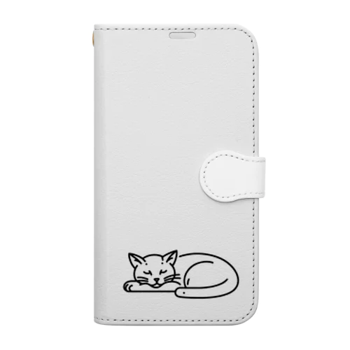一線寝猫 Book-Style Smartphone Case