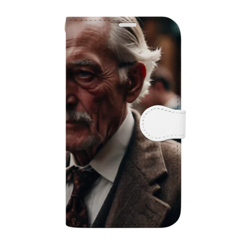 老練な男性 Book-Style Smartphone Case