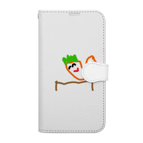 6さいが描いたおやすみにんじん Book-Style Smartphone Case