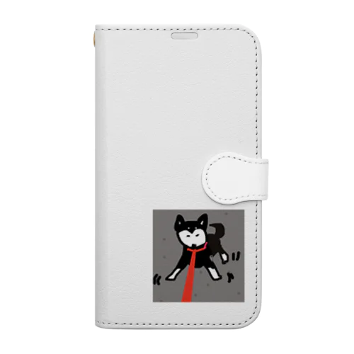 柴犬散歩拒否 Book-Style Smartphone Case