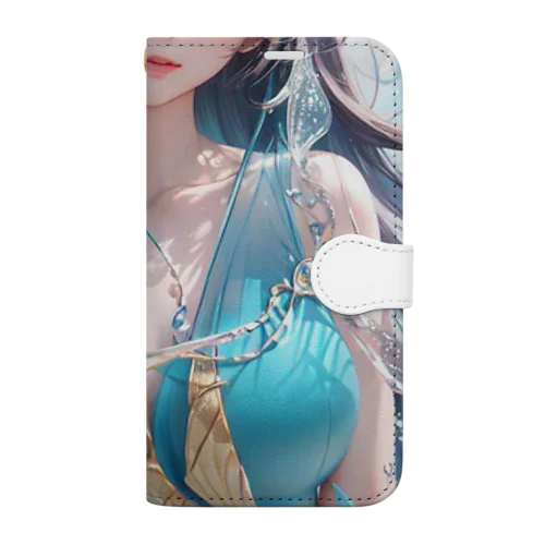 水の中の美女 Book-Style Smartphone Case