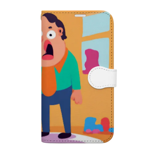 直感的な男 Book-Style Smartphone Case