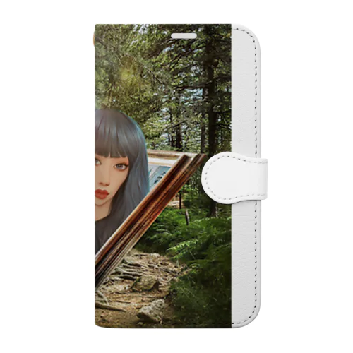 はみ出る少女 Book-Style Smartphone Case