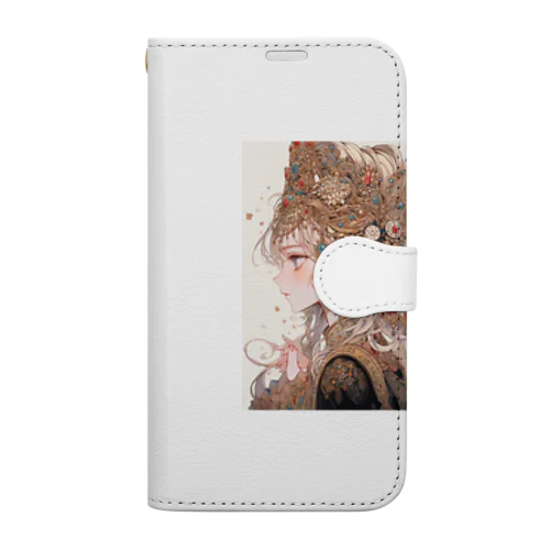 宝石の飾りをつけた王女　なでしこ1478 Book-Style Smartphone Case