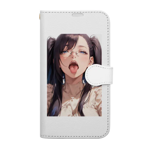 黒髪美少女　美鈴ちゃんメガネ Book-Style Smartphone Case