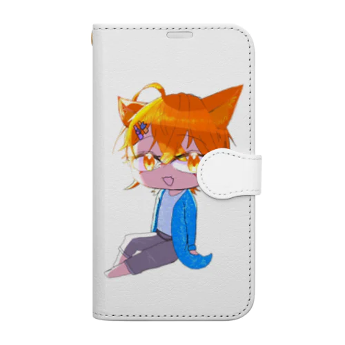 オリキャラの猫島くん Book-Style Smartphone Case