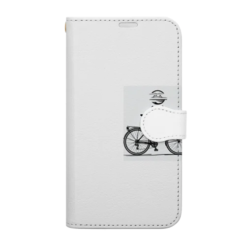 自転車ロゴ Book-Style Smartphone Case