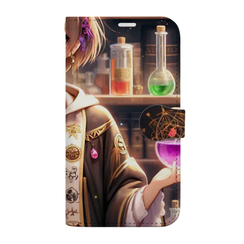 錬金術師の学者の女の子 Book-Style Smartphone Case