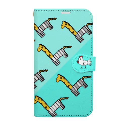 しまきりんとにわとり Book-Style Smartphone Case