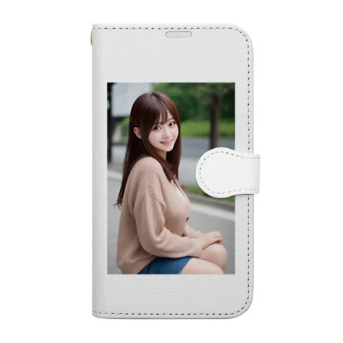 Ai美女とデートver3 Book-Style Smartphone Case