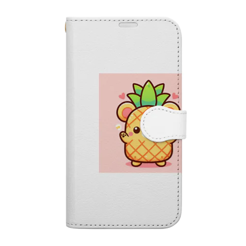 【ランチアニマル's】第5弾：パイナップル🍍 Book-Style Smartphone Case