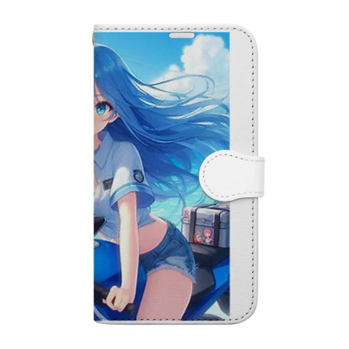 短パン姿が彼女のアクティブさ❣️ Book-Style Smartphone Case