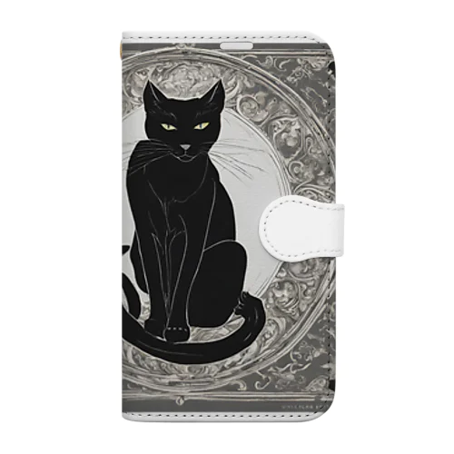 黒猫 Book-Style Smartphone Case