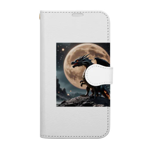 月のドラゴン Book-Style Smartphone Case