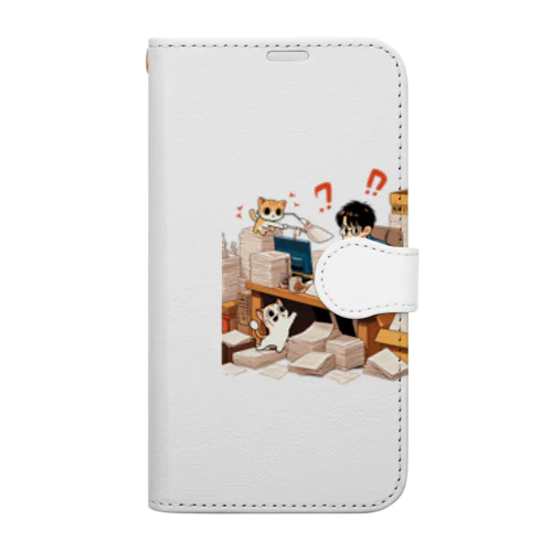 猫の手も借りたい Book-Style Smartphone Case