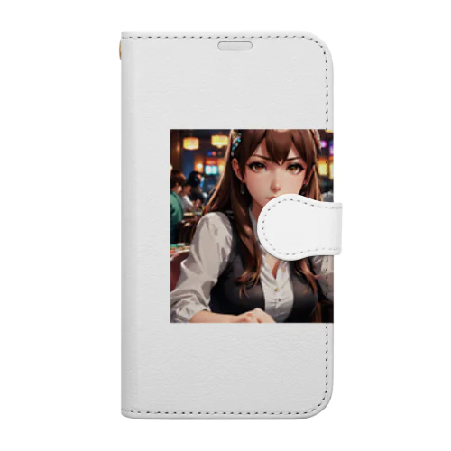 ポーカー美少女さや Book-Style Smartphone Case