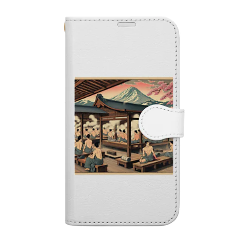 浮世絵風サウナ Book-Style Smartphone Case