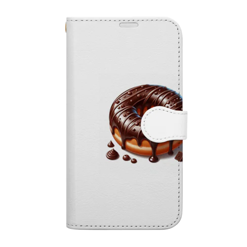 贅沢なチョコレートドーナツ Book-Style Smartphone Case