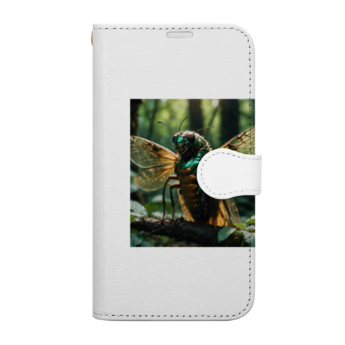 蝉の幼虫 Book-Style Smartphone Case