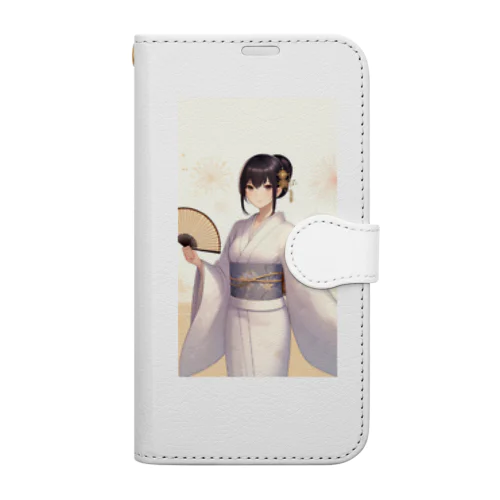 浴衣の彼女 Book-Style Smartphone Case