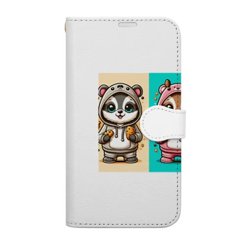 かわいい癒やし動物 Book-Style Smartphone Case