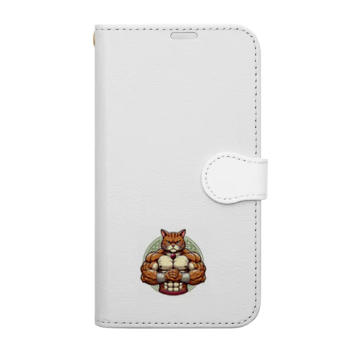 マッスルキャット　キジ虎 Book-Style Smartphone Case