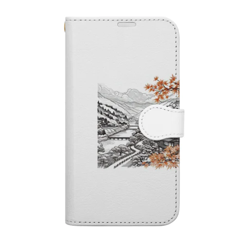 秋の渓谷１ Book-Style Smartphone Case