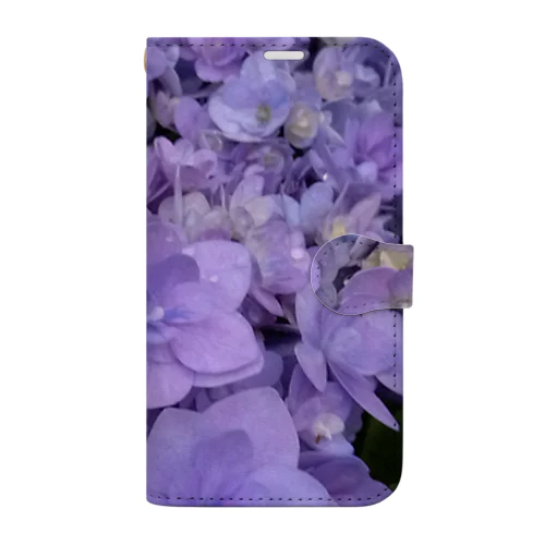 紫陽花（紫） Book-Style Smartphone Case