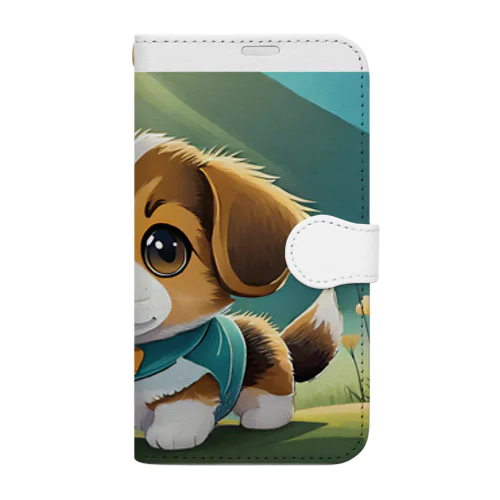 かわいい子犬 Book-Style Smartphone Case