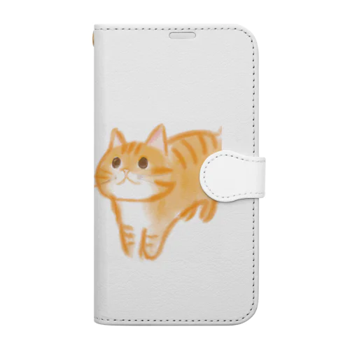 キュートなワクワクねこ Book-Style Smartphone Case