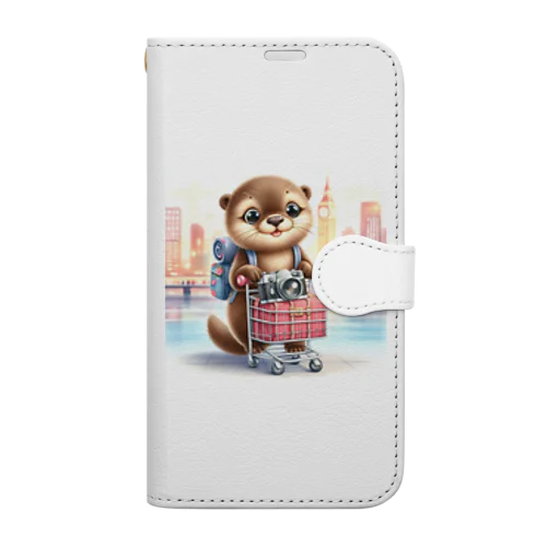 世界を旅するカワウソくん Book-Style Smartphone Case