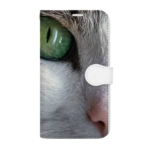 猫（片目） Book-Style Smartphone Case