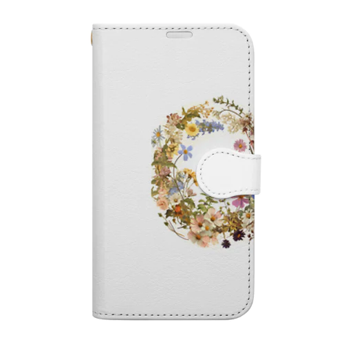 押し花のリース自然の美しさ　なでしこ1478 Book-Style Smartphone Case