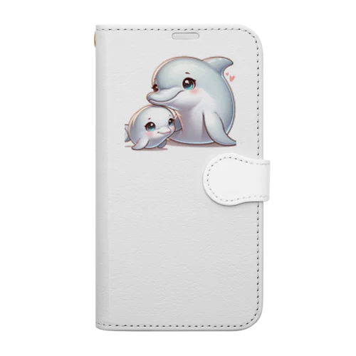 イルカの親子 Book-Style Smartphone Case