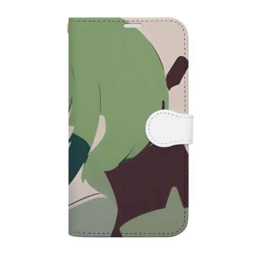 緑の女の子 Book-Style Smartphone Case