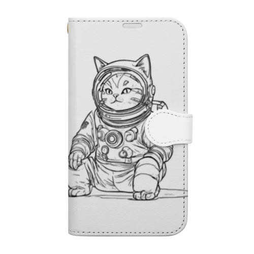 宇宙ねこ.大和 手帳型スマホケース