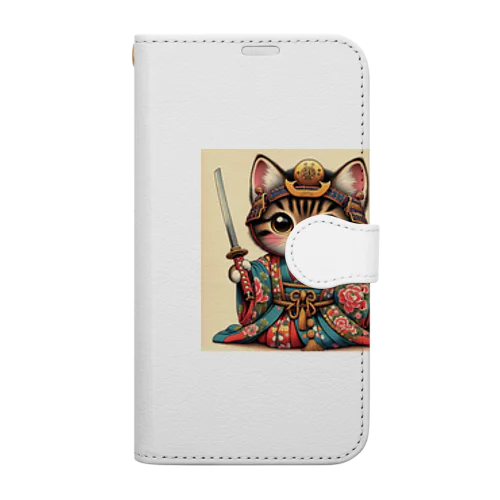 ネコSAMURAI Book-Style Smartphone Case