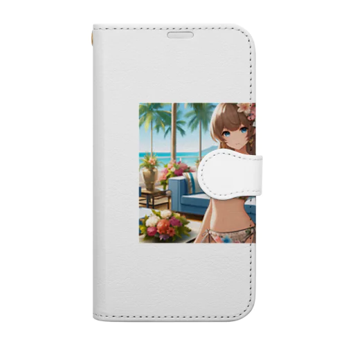 海と南国と水着と　夏休み Book-Style Smartphone Case