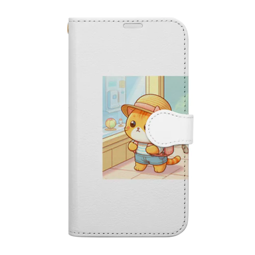 にゃんともキュートなショッピングタイム♪ Book-Style Smartphone Case